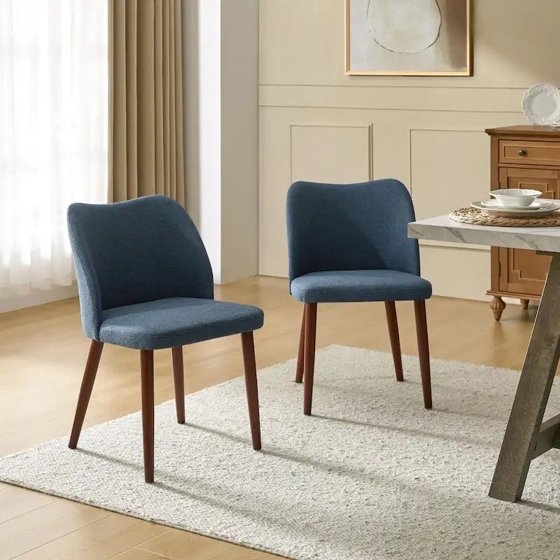 Chaise de salle à manger en bois massif rembourrée