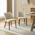 Chaise de salle à manger en bois massif rembourrée