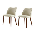 Chaise de salle à manger en bois massif rembourrée