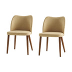 Chaise de salle à manger en bois massif rembourrée