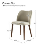 Chaise de salle à manger en bois massif rembourrée