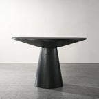Table à manger ronde sur pied contemporaine avec 4 chaises