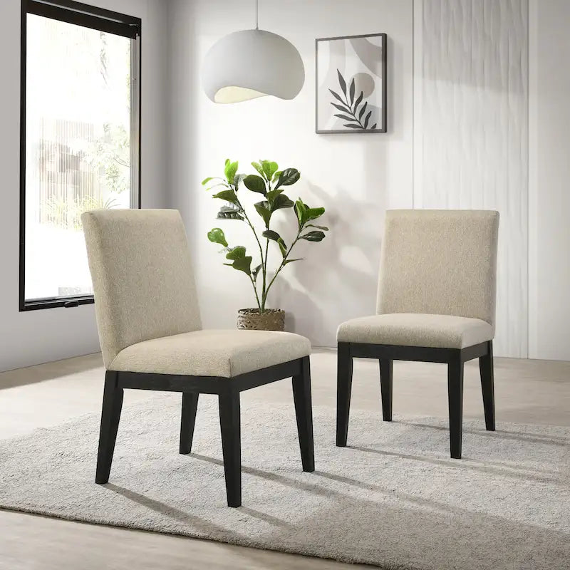 Table à manger ronde sur pied contemporaine avec 4 chaises