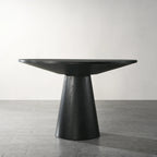 Table à manger ronde sur pied contemporaine avec 4 chaises