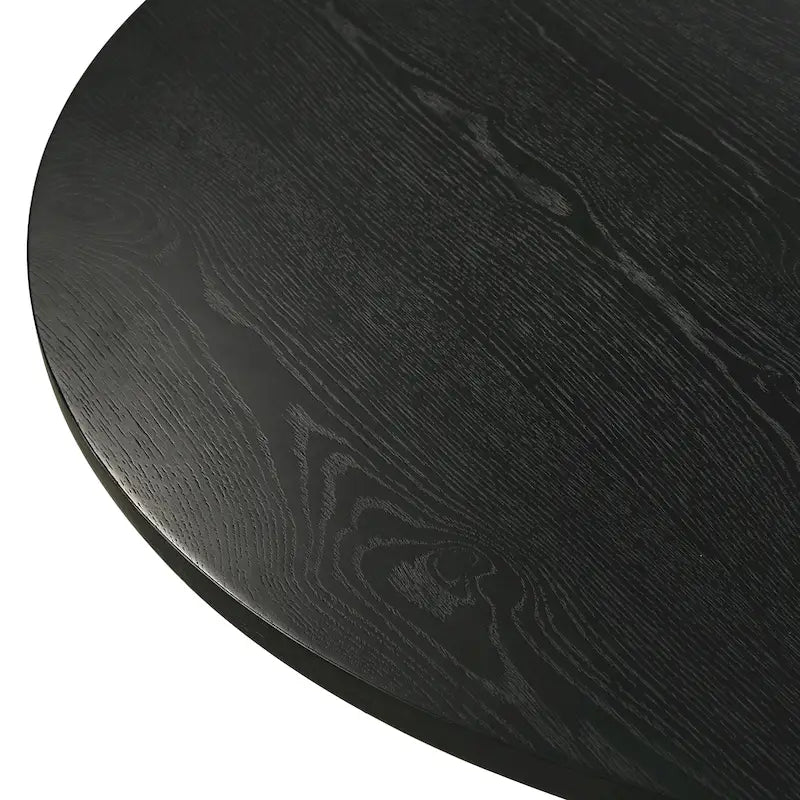Table à manger ronde sur pied contemporaine avec 4 chaises