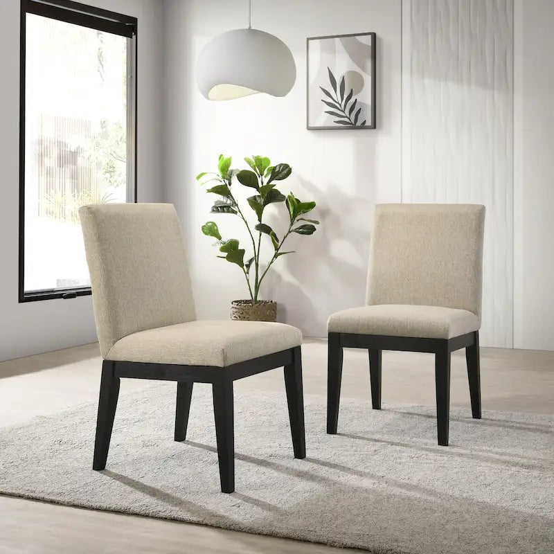 Table à manger ronde sur pied contemporaine avec 4 chaises