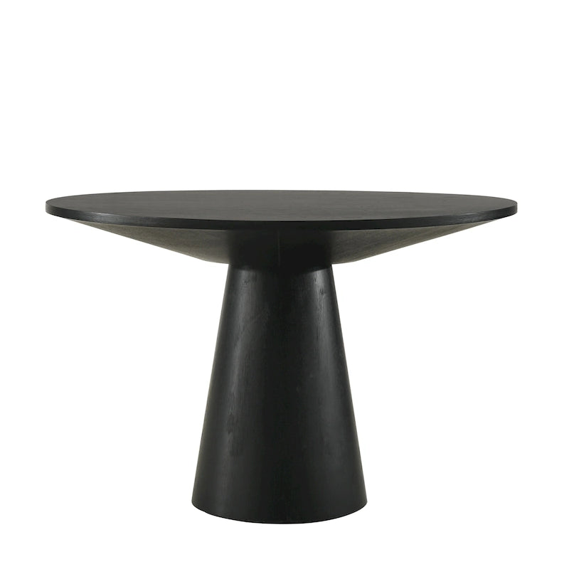 Table à manger ronde sur pied contemporaine avec 4 chaises