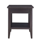 Table d'appoint en bois massif de 20 po avec étagère et tiroir