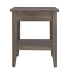 Table d'appoint en bois massif de 20 po avec étagère et tiroir
