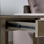 Table d'appoint en bois massif de 20 po avec étagère et tiroir