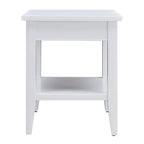 Table d'appoint en bois massif de 20 po avec étagère et tiroir