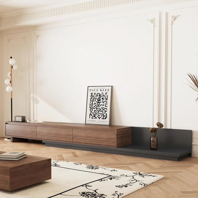 Meuble TV moderne extensible de 300 cm avec 3 tiroirs