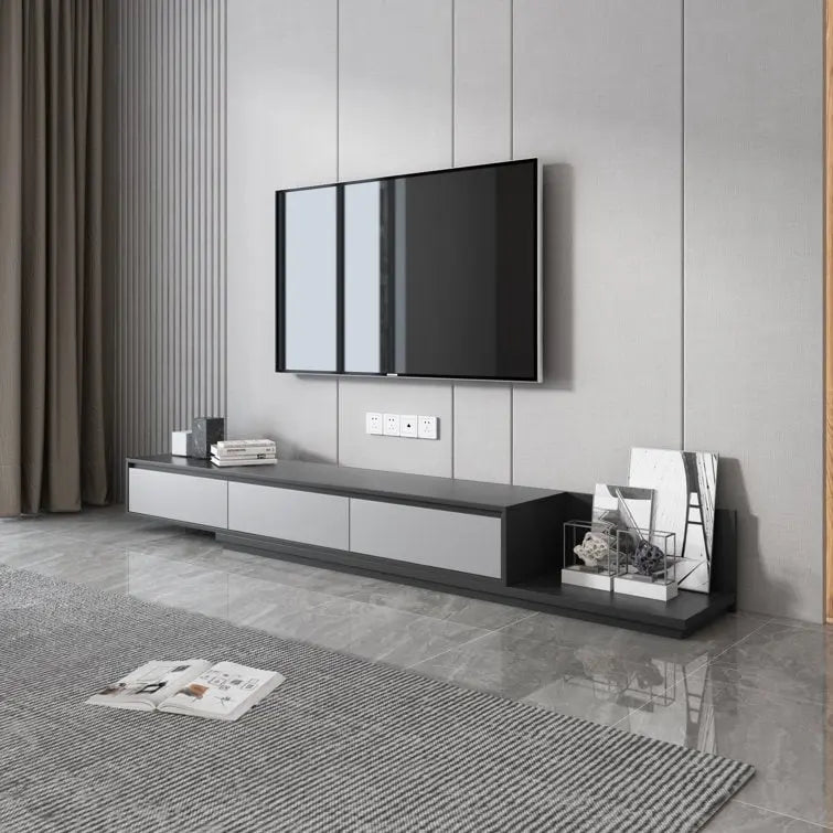 Meuble TV moderne extensible de 300 cm avec 3 tiroirs