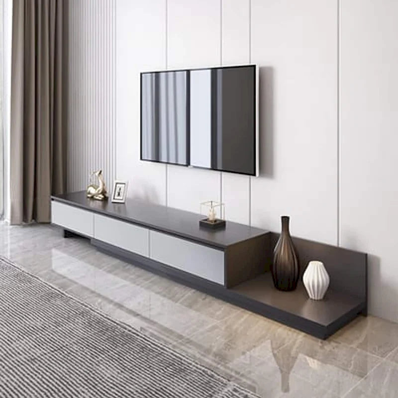 Meuble TV moderne extensible de 300 cm avec 3 tiroirs