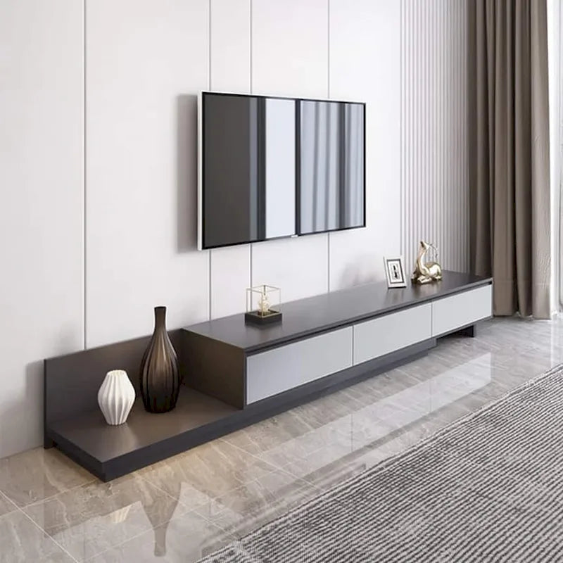 Meuble TV moderne extensible de 300 cm avec 3 tiroirs