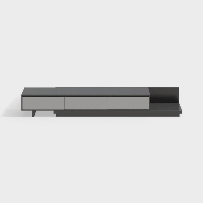 Meuble TV moderne extensible de 300 cm avec 3 tiroirs