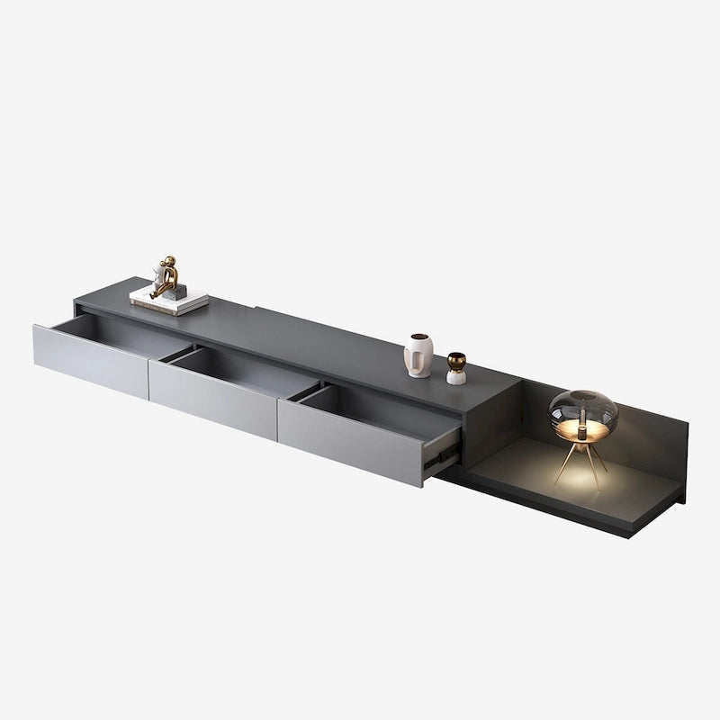 Meuble TV moderne extensible de 300 cm avec 3 tiroirs