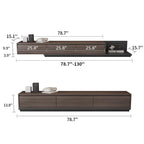 Meuble TV moderne extensible de 300 cm avec 3 tiroirs
