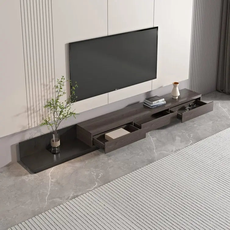 Meuble TV moderne extensible de 300 cm avec 3 tiroirs