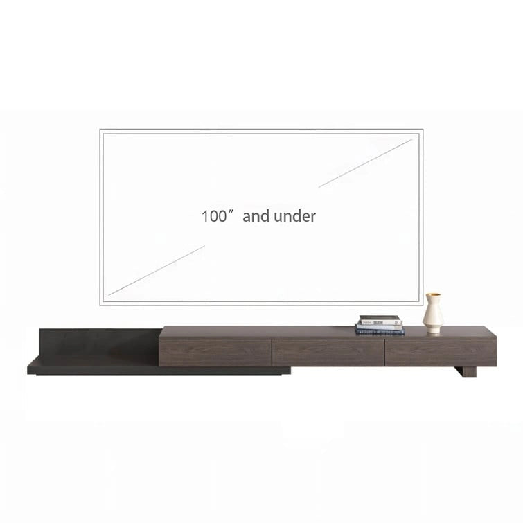 Meuble TV moderne extensible de 300 cm avec 3 tiroirs