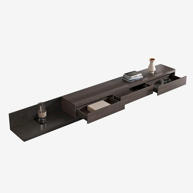 Meuble TV moderne extensible de 300 cm avec 3 tiroirs