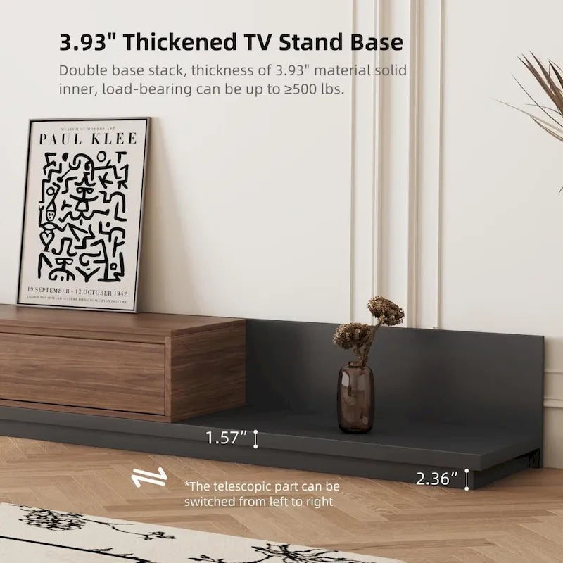 Meuble TV moderne extensible de 300 cm avec 3 tiroirs