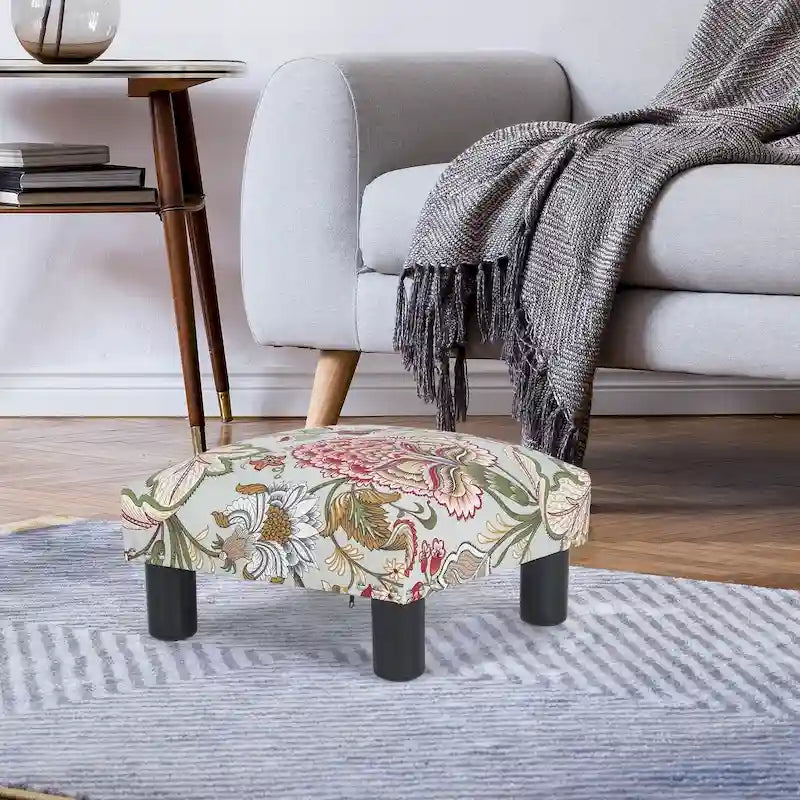 Repose-pieds ottoman en tissu rembourré