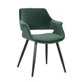Chaise de salle à manger en velours de style Mid-Century