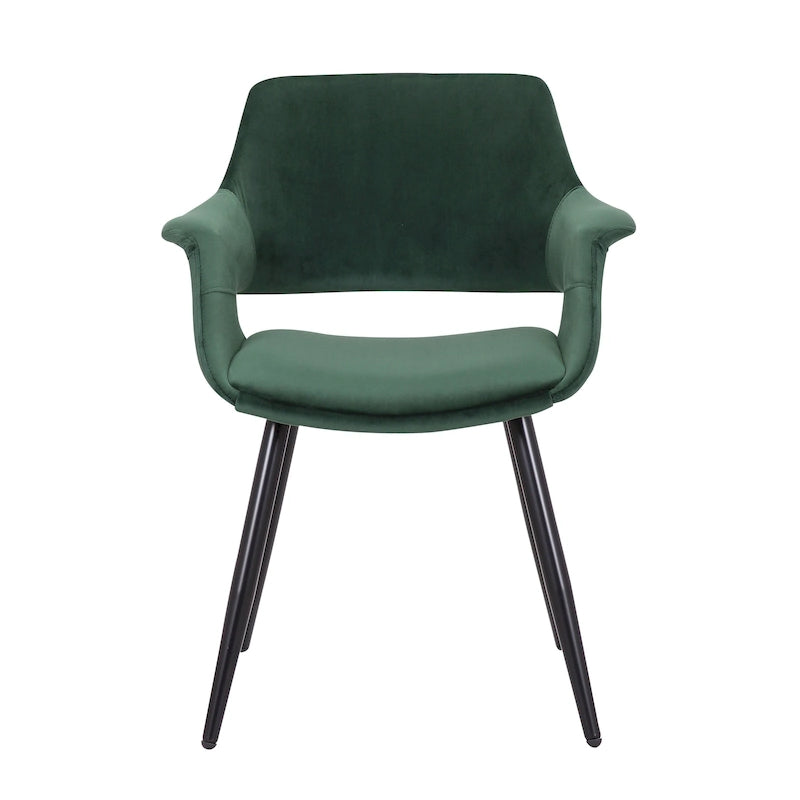 Chaise de salle à manger en velours de style Mid-Century