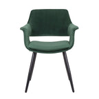 Chaise de salle à manger en velours de style Mid-Century