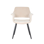 Chaise de salle à manger en velours de style Mid-Century