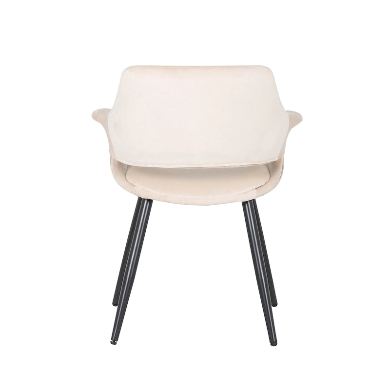 Chaise de salle à manger en velours de style Mid-Century