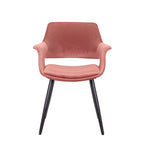 Chaise de salle à manger en velours de style Mid-Century