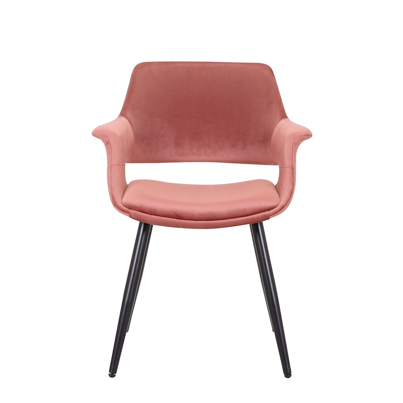 Chaise de salle à manger en velours de style Mid-Century