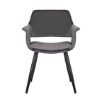 Chaise de salle à manger en velours de style Mid-Century
