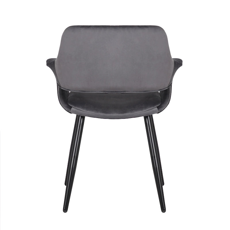 Chaise de salle à manger en velours de style Mid-Century