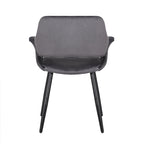 Chaise de salle à manger en velours de style Mid-Century