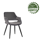 Chaise de salle à manger en velours de style Mid-Century