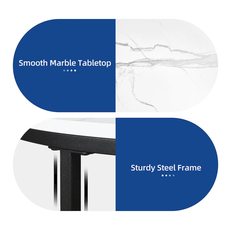 Table basse ronde à 2 niveaux de style industriel avec étagère