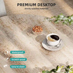 Table basse ronde à 2 niveaux de style industriel avec étagère