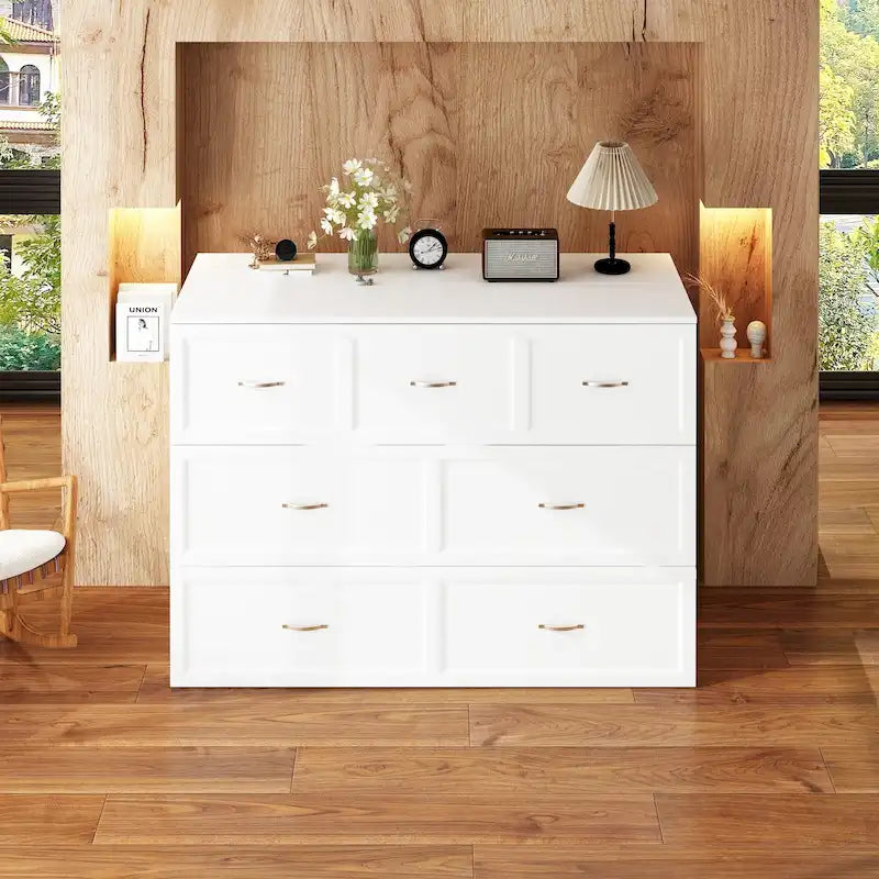 Armoire de lit escamotable pleine grandeur avec tiroir
