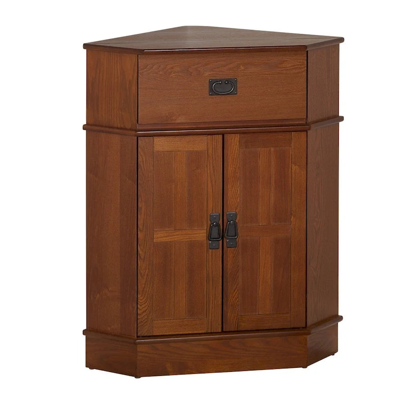 Meuble d'angle en bois Mission - 34H x 24W x 18L po.