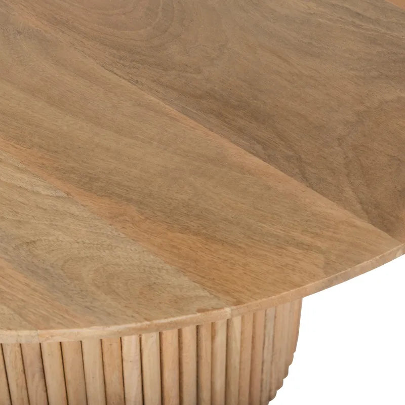 Table basse ronde en bois sur pied