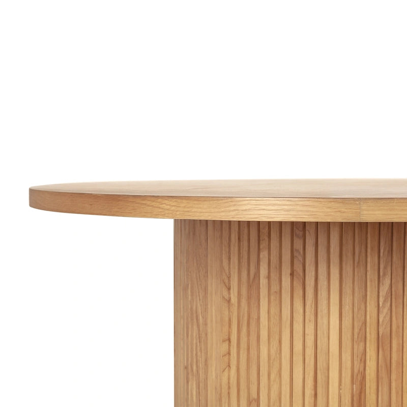 Table basse ronde en bois sur pied