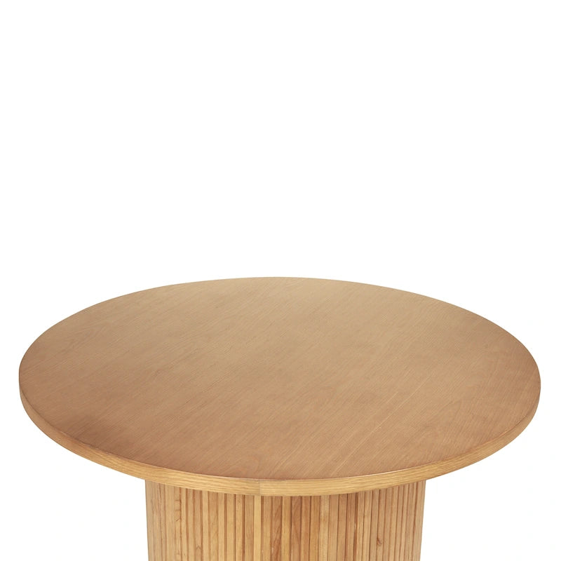 Table basse ronde en bois sur pied