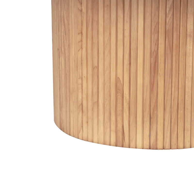 Table basse ronde en bois sur pied