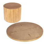 Table basse ronde en bois sur pied