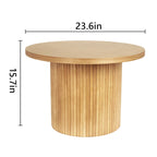 Table basse ronde en bois sur pied