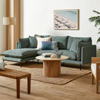 Table basse ronde en bois sur pied