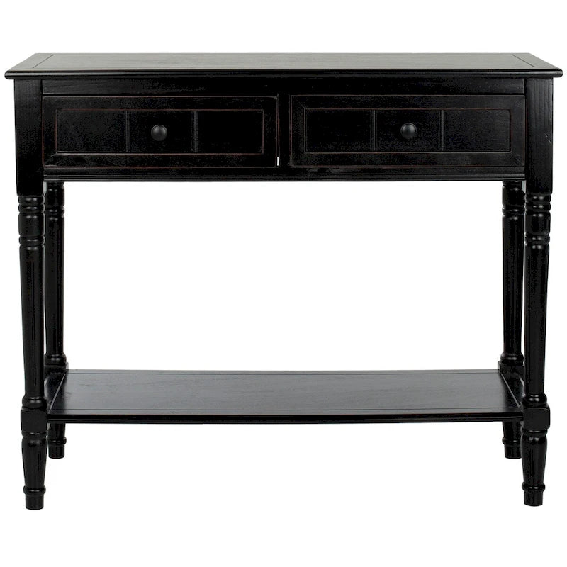 Console 2 tiroirs grise - 91 x 35 x 75 cm